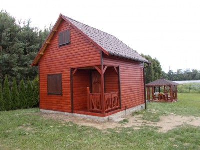 dom z poddaszem Wierzba drewniany